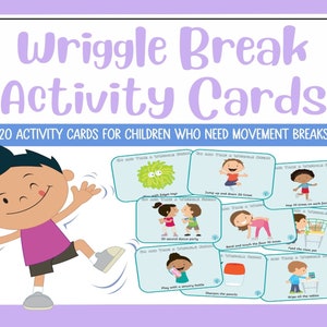 Movement Break Activity Cards for Classroom Behaviour Support, Helpful for Children with ADHD