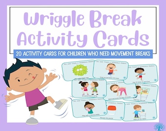 Movement Break Activity Cards for Classroom Behaviour Support, Helpful for Children with ADHD