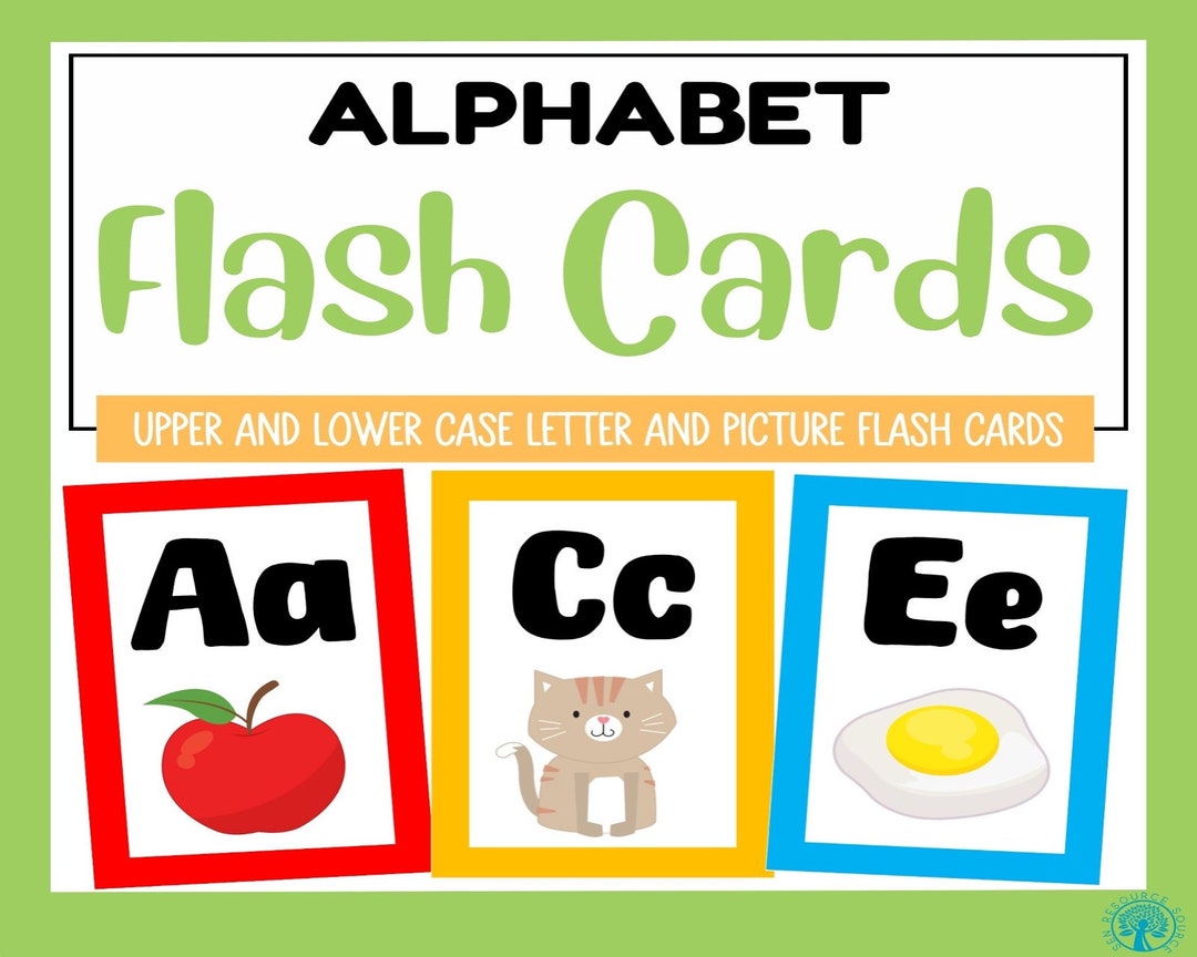 Alphabet Flash Cards - Etsy