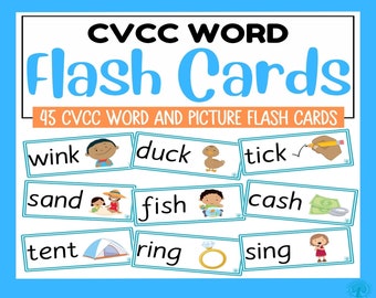 CVCC Word and Picture Flash Cards