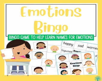 Emotions Bingo Game: Feelings & Faces