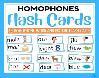 Homophone Flash Cards