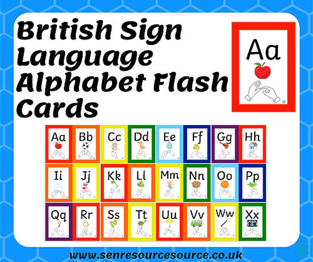 British Sign Language Alphabet Cards - Etsy