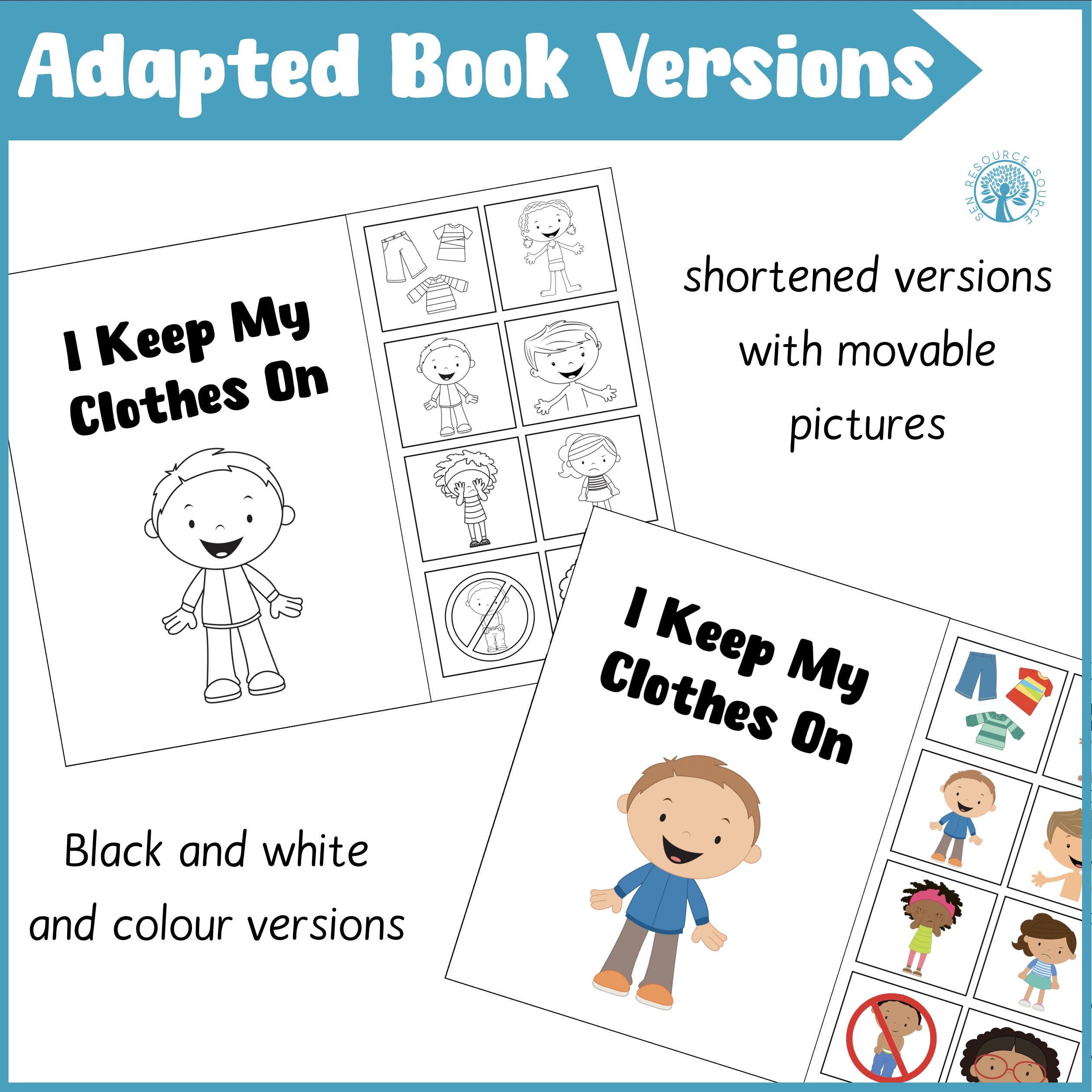 I Keep My Clothes on Social Story - Etsy