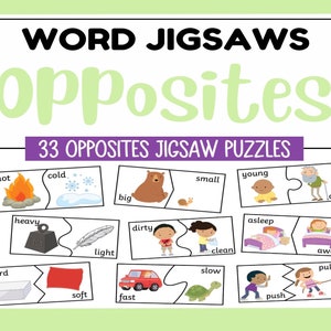 Opposites Word Jigsaws