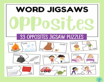 Opposites Word Jigsaws