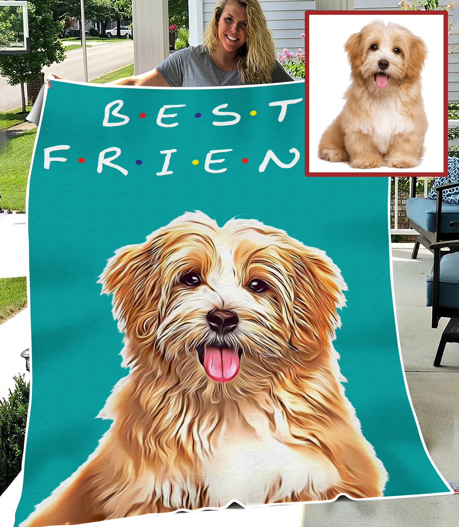 Benutzerdefinierte Pet Portrait Decke benutzerdefinierte Hund Etsy