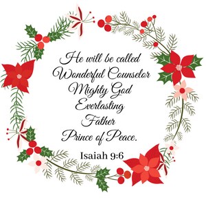 Christmas Bible Verse | Christmas Scripture Printable | Christmas Wall Art | Holiday Bible Verse | Christmas Scripture Wall Art