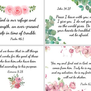 8 Tarjetas de Escrituras para tiempos difíciles / Tarjetas de versículos bíblicos para mujeres / Regalos cristianos / Escrituras alentadoras / Versículos bíblicos imprimibles