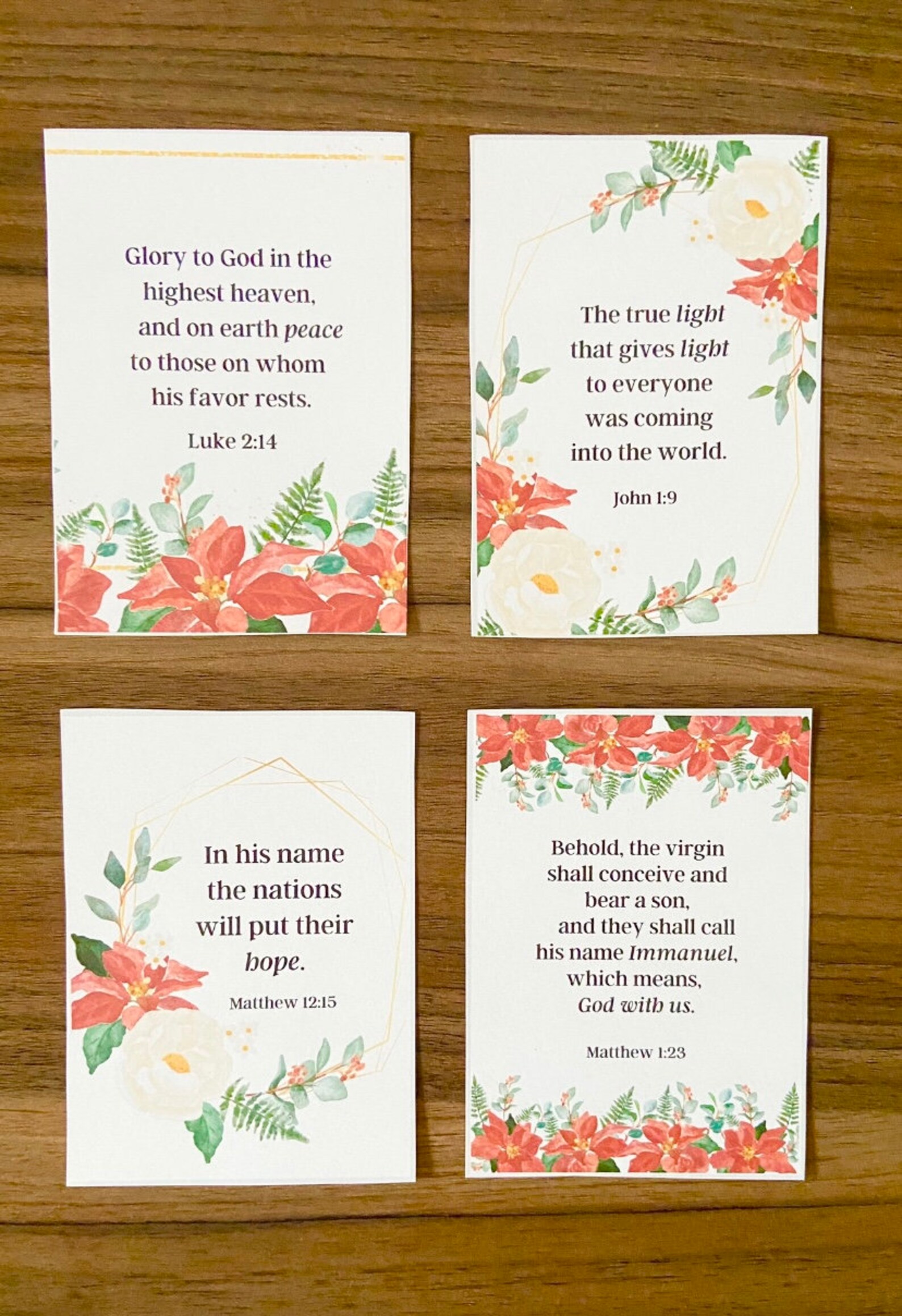 Christmas Bible Verse Cards | Christmas Lyrics | Christmas Scripture ...