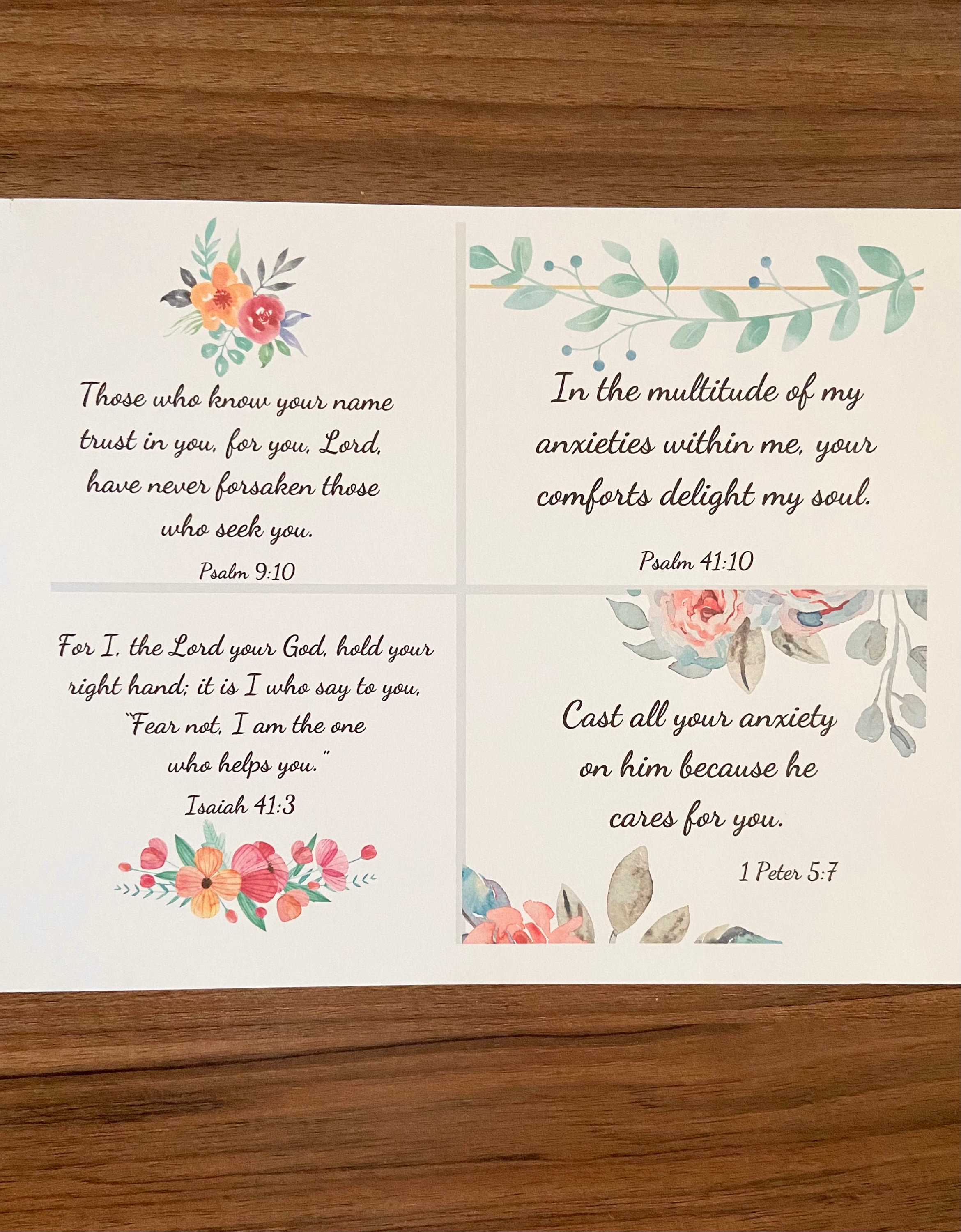 8 Scripture Cards for Difficult Times | Bible Verse Cards for Women ...