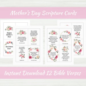 Afdrukbare schriftkaarten voor moeders | Cadeaus voor moeders | Moederdagcadeaus | Bijbelverzen voor vrouwen | Bloemenbijbelverzen | Christelijke geschenken
