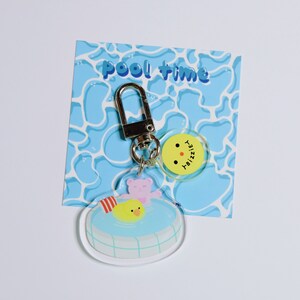 Pool Time Tezzie Cute Kawaii Acrylic Keychain