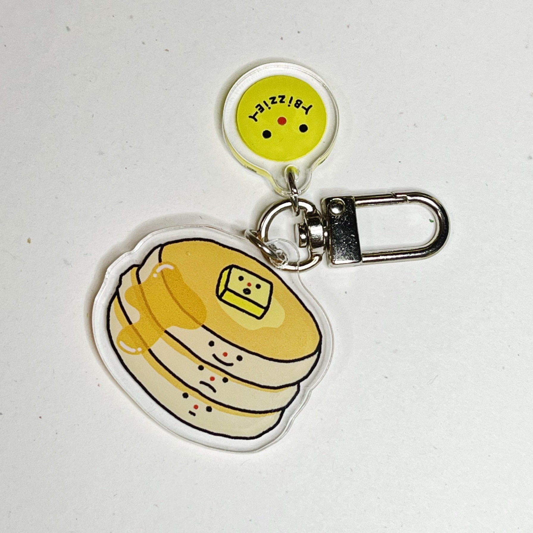 Pancakes Cute Kawaii Acrylic Keychain Etsy