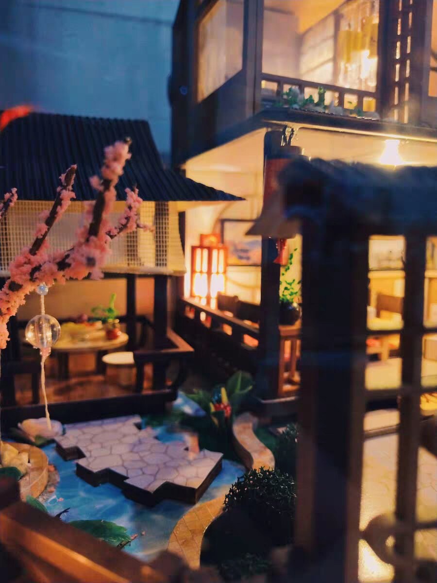 DIY Miniature Dollhouse Kit Japanese Style Villa With Light in | Etsy