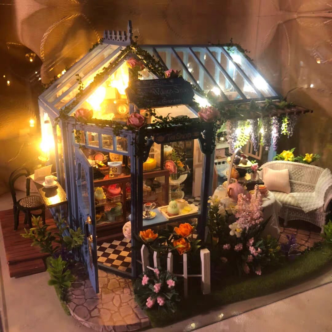 DIY Miniature Dollhouse Kit Rose Garden Handmade Birthday Gift Etsy