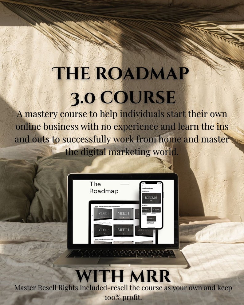 COMMERCIAL USE ROADMAP 3.0 course master an online business. mrr/plr image 1