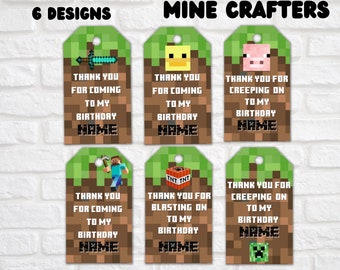 Minecraft Favor Etsy