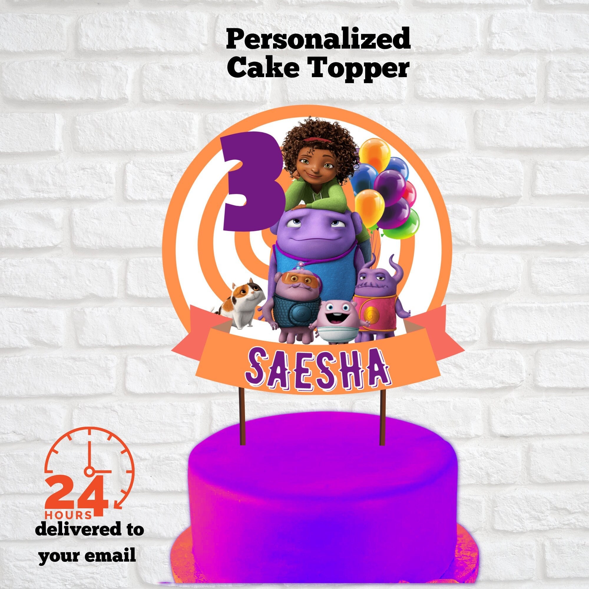 Boov Cake Topper Dreamworks Home Party Decorations Etsy