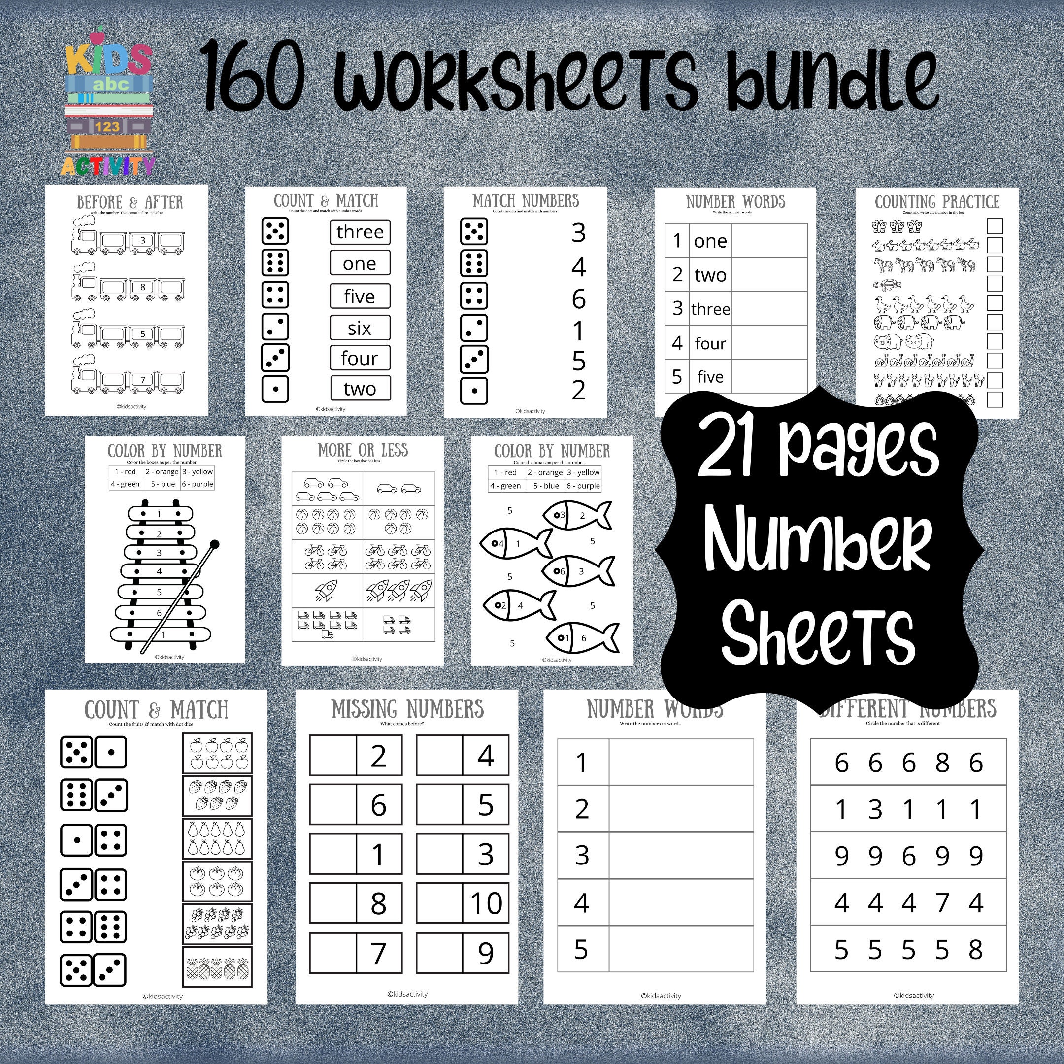 alphabet worksheet downloads preschool worksheet bundle etsy