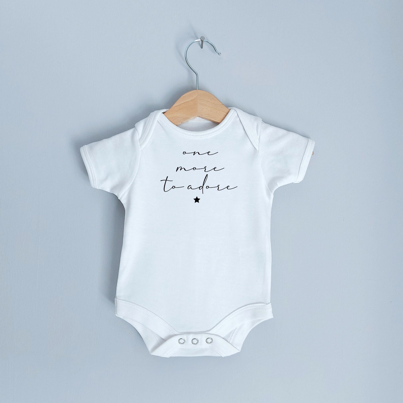 One More to Adore Baby Vest Pregnancy Announcement Gift - Etsy UK