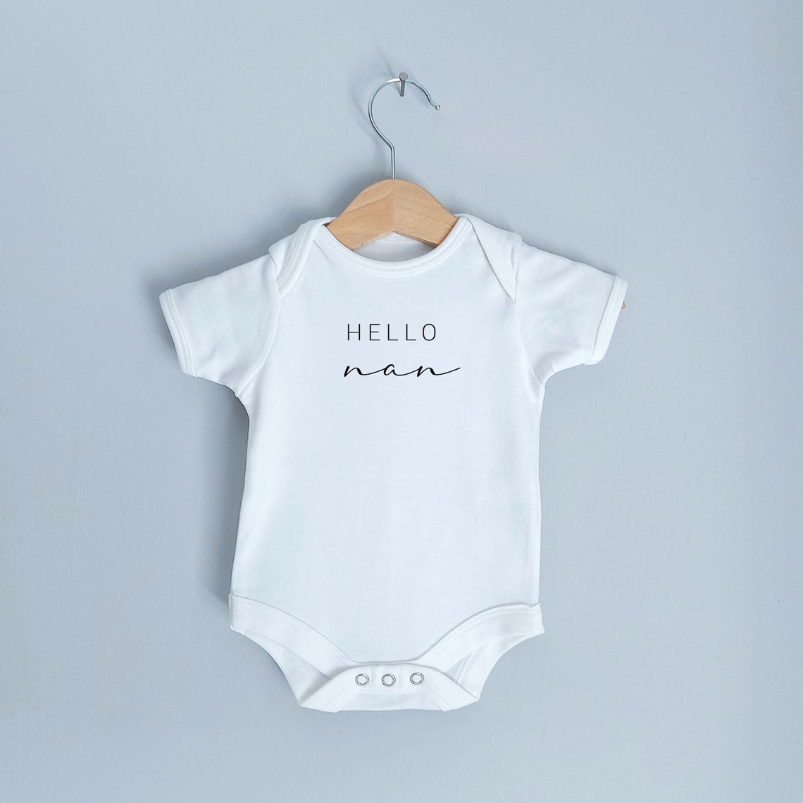 Hello Nan Baby Bodysuit / Babygrow Baby Announcement | Etsy