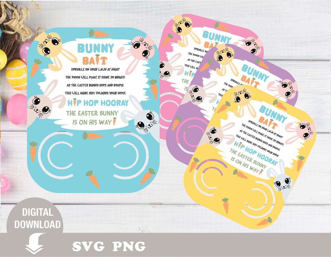 Bunny Bait Card, Easter Food Gift Tag SVG (digital Download) - Etsy