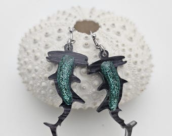 Hammerhead Shark Earrings, Shark Week Gifts, Summer Earrings, Fish Earrings, Shark Jewelry, Gift for Her