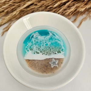 Personalized Starfish Ring Dish, Beach Engagement Gift, Beachcomber Friendship Gift, Beach Wedding Favors