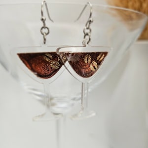 Espresso Martini Earrings – Cocktail Party Jewelry, Bartender Gift, Coffee Lover Earrings, Birthday Gift for Her espressyoself !