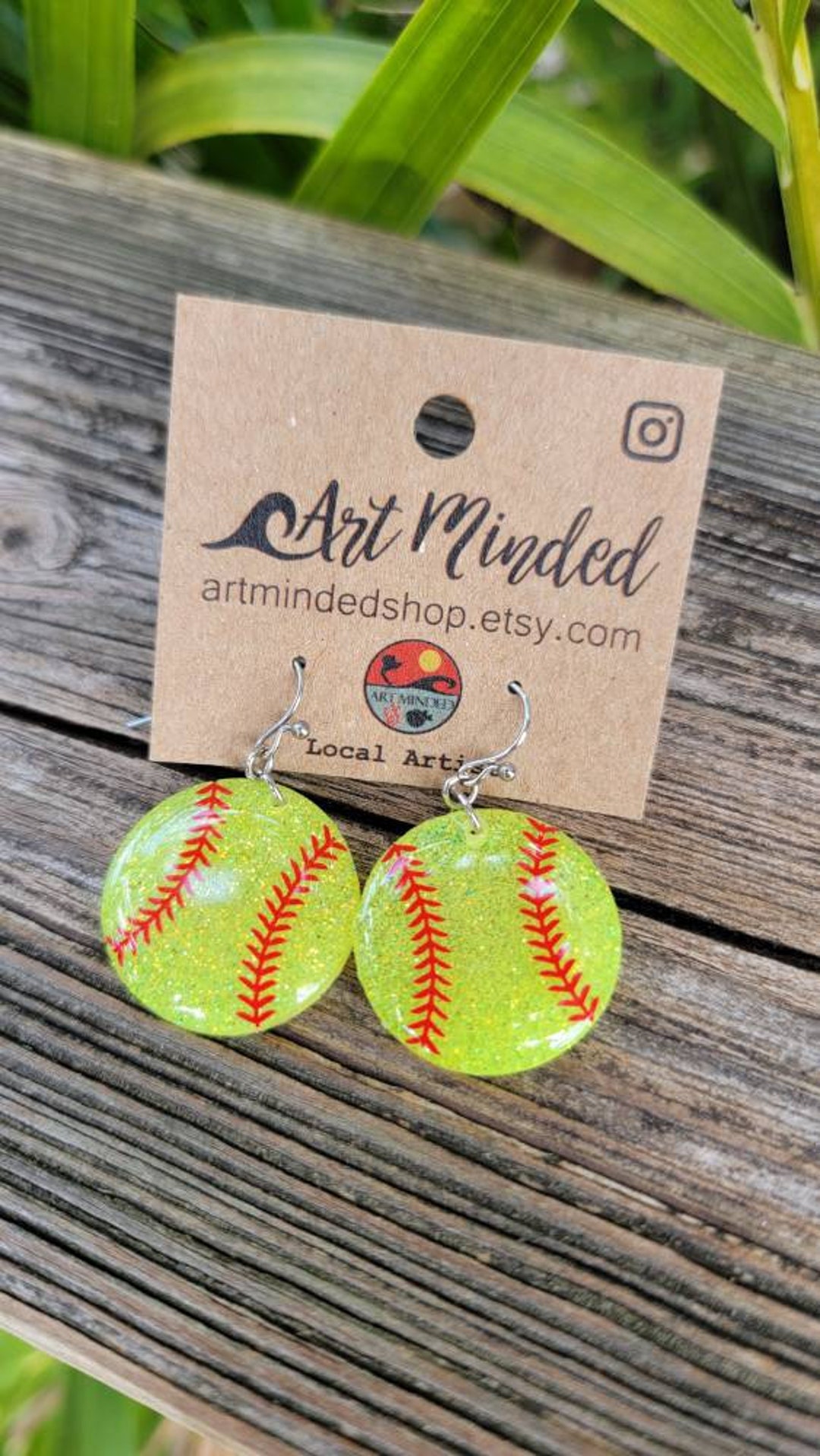 Softball Earrings Softball Mom Softball Gift Softball Etsy