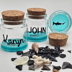 Personalized Shark Tooth Jar, Shark Week Gifts, Shark Teeth Collection, Gift for boys girls, Hammerhead Shark Lover, Gift for him and her
