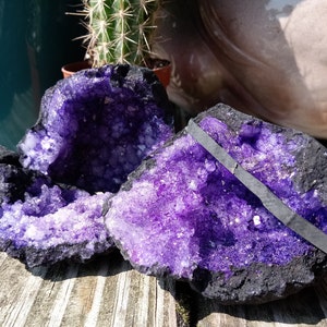 Colored Geode Quartz - Pink Crystal Geode - Aqua Blue Geode Crystal Cluster- Cracked Quartz Geode - Purple Geode Stone - Dyed Quartz Crystal