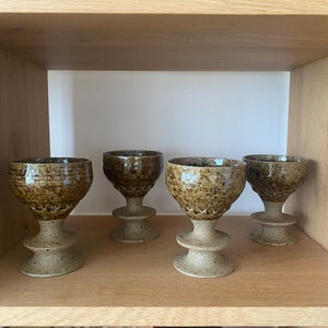 Jim & Jean Tyler Australian Pottery: 4 X Studio Chalices Goblets ...