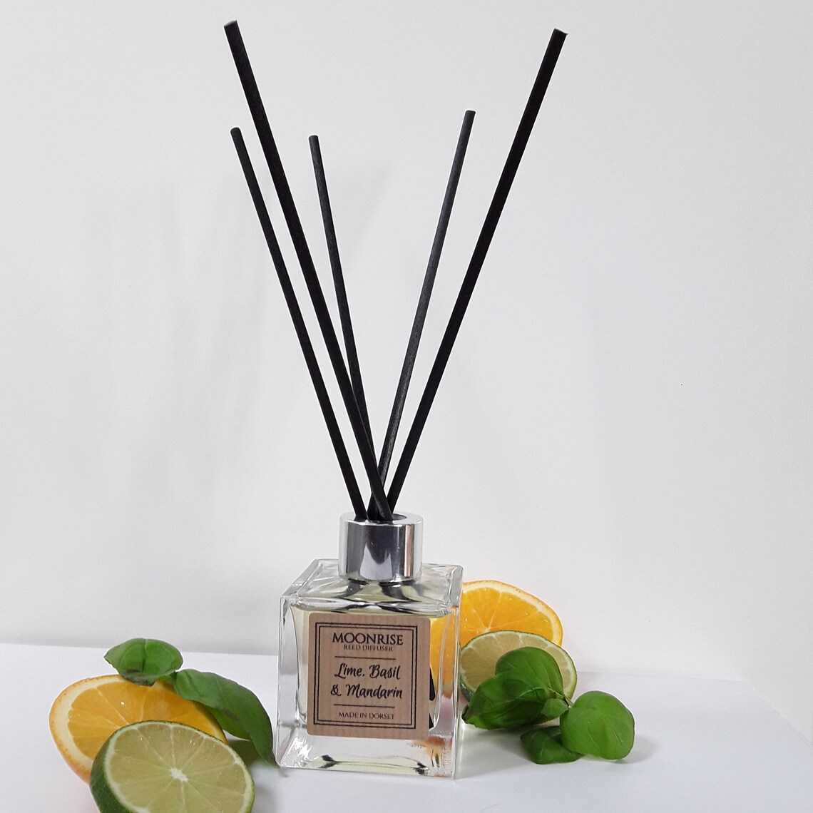 Lime Basil & Mandarin Scented Reed Diffuser hand poured in Etsy