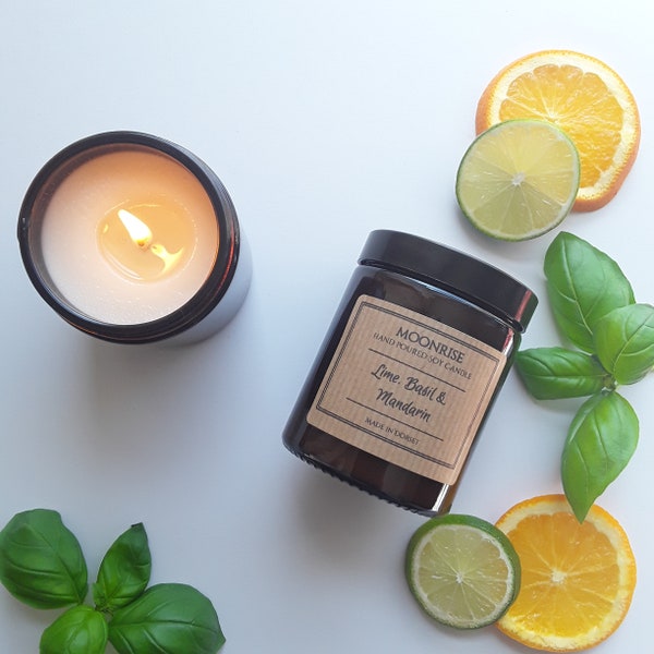Lime Basil Mandarin Candle Etsy