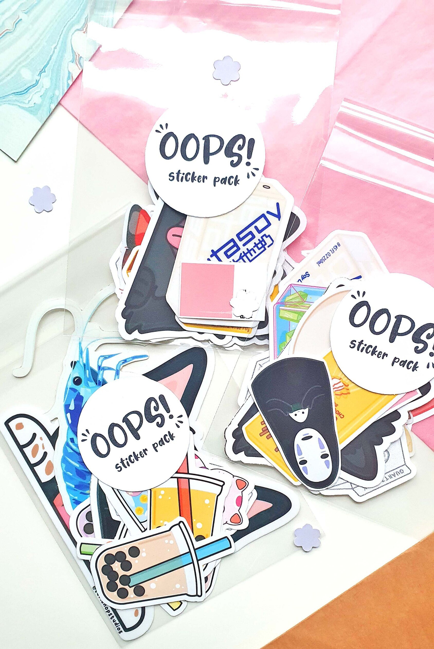 OOPS! Sticker Pack | Oops Stickers - Misalign - Miscut Stickers ...