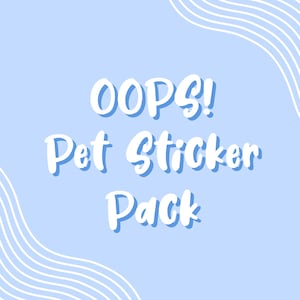 Paquete de pegatinas de mascotas ¡Ups! / Pegatinas de &quot;Ups&quot; - Desalineadas - Mal cortadas - Pegatinas misteriosas - Grado B - Grado C - Kawaii - Pegatinas baratas - Bolsas sorpresa