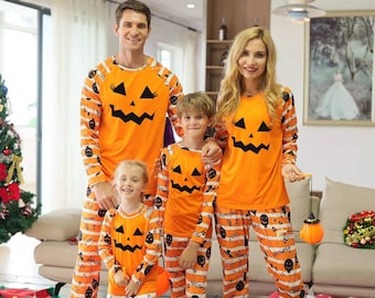 knit halloween pajama kid Child Pumpkin Monogrammed Pajama kid pumpkin halloween loungeware monogrammed halloween pajama loungeware