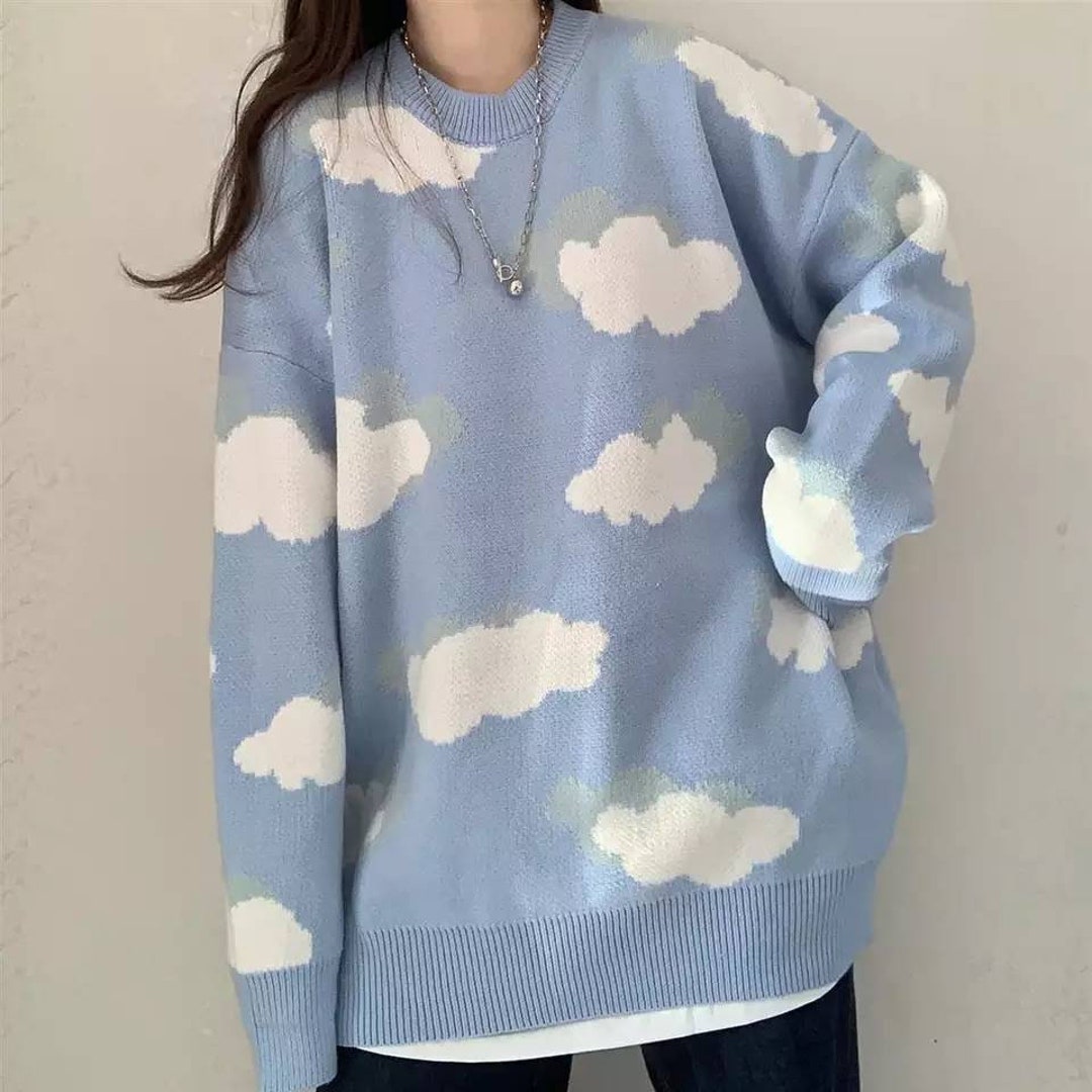 Sweaters Women Harajuku Lovely Chic Preppy Simple Soft - Etsy