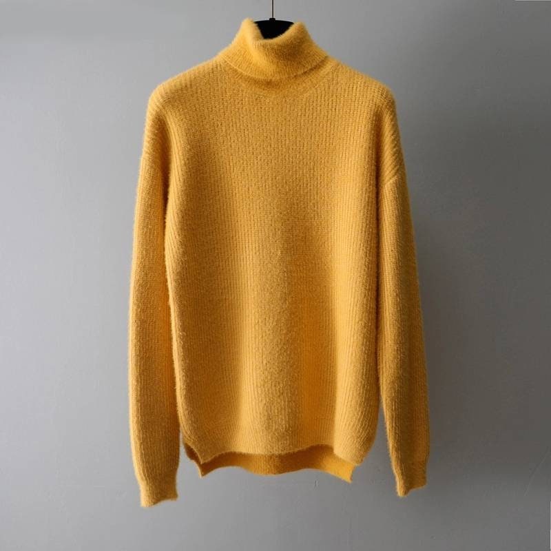 Autumn Fall Winter Oversize Turtleneck Thick Wool Cashmere - Etsy