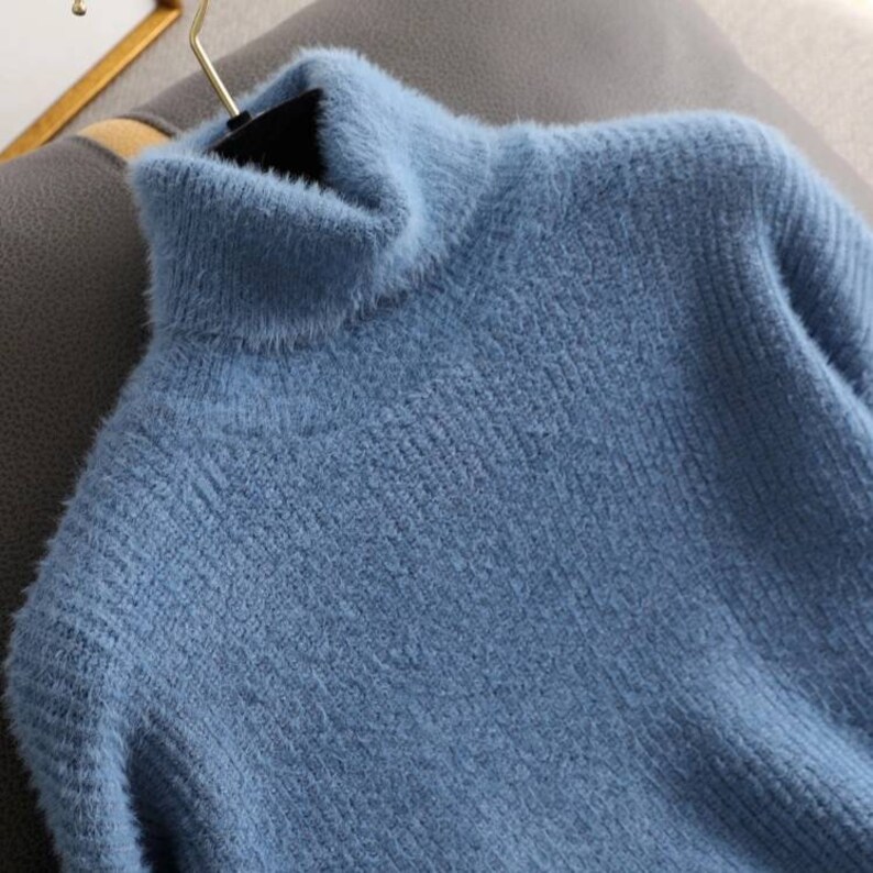 Autumn Fall Winter Oversize Turtleneck Thick Wool Cashmere - Etsy