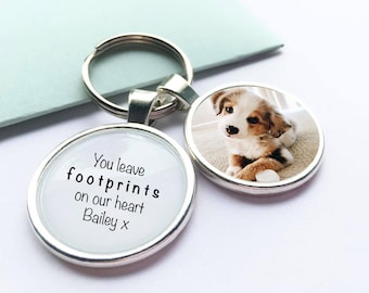 Personalised Custom Pet Portrait Keyring, Dog Keyring, Dog Lover Gift, Personalised Dog Gift, Cat Gift Idea