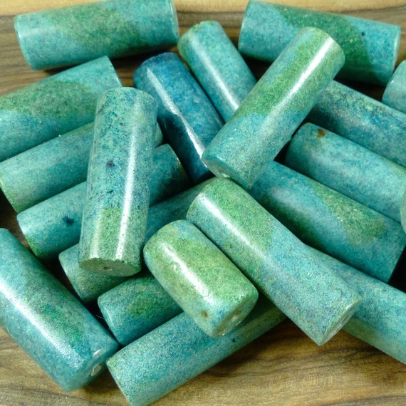 3x4mm Turquoise Tube Beads Natural Turquoise Beads for Jewelry Making 3x4mm  Gemstone Beads 13 Inches 