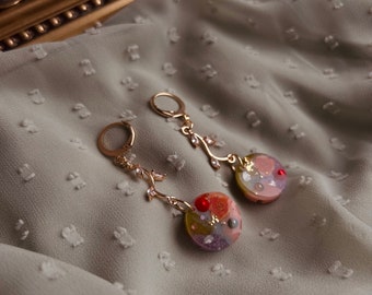 Valentine's Day Earrings / Statement Earrings /  Romantic Earrings / Valentines Gift / Whimsical Earrings / Aphrodite /  Rose Earrings / Cz