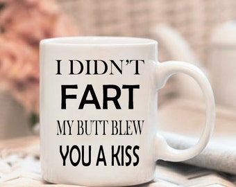 Elephant I didn't fart my butt blew you a kiss Christmas coffee mugs Elephant I didn't fart my butt blew you a kiss Christmas coffee mugs