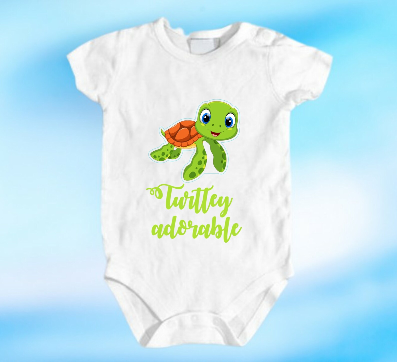 Turtley Adorable Onesie® Turtle Onesie® Baby Cute Turtle | Etsy