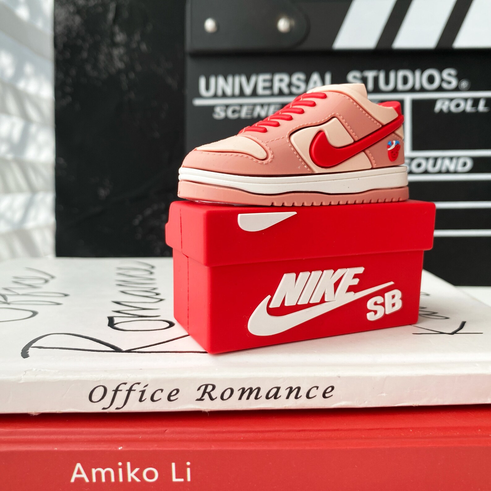 Pink Nike Jordan Sneaker Airpods Case Keychain with shoe box | Etsy