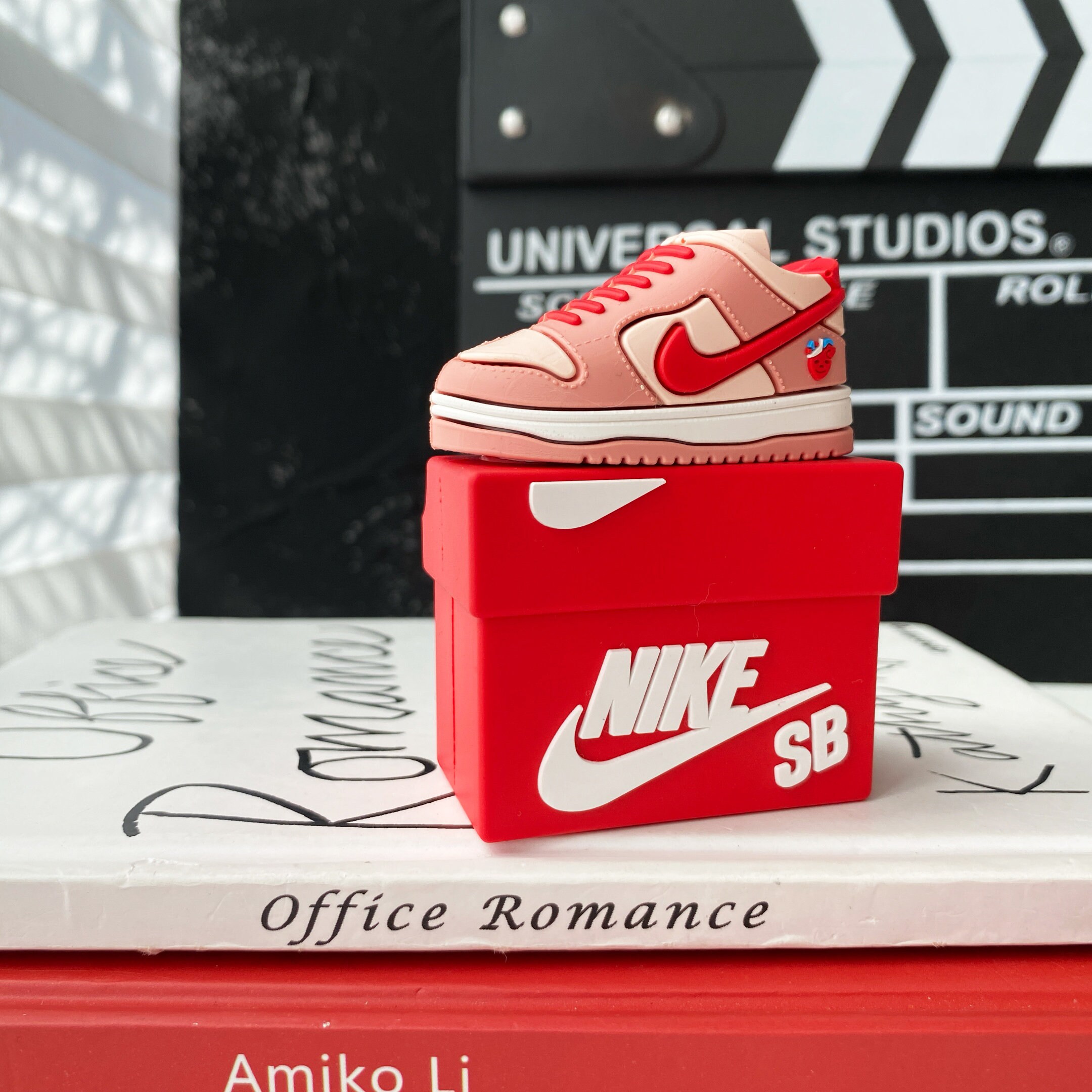 Pink Nike Jordan Sneaker Airpods Case Keychain with shoe box | Etsy