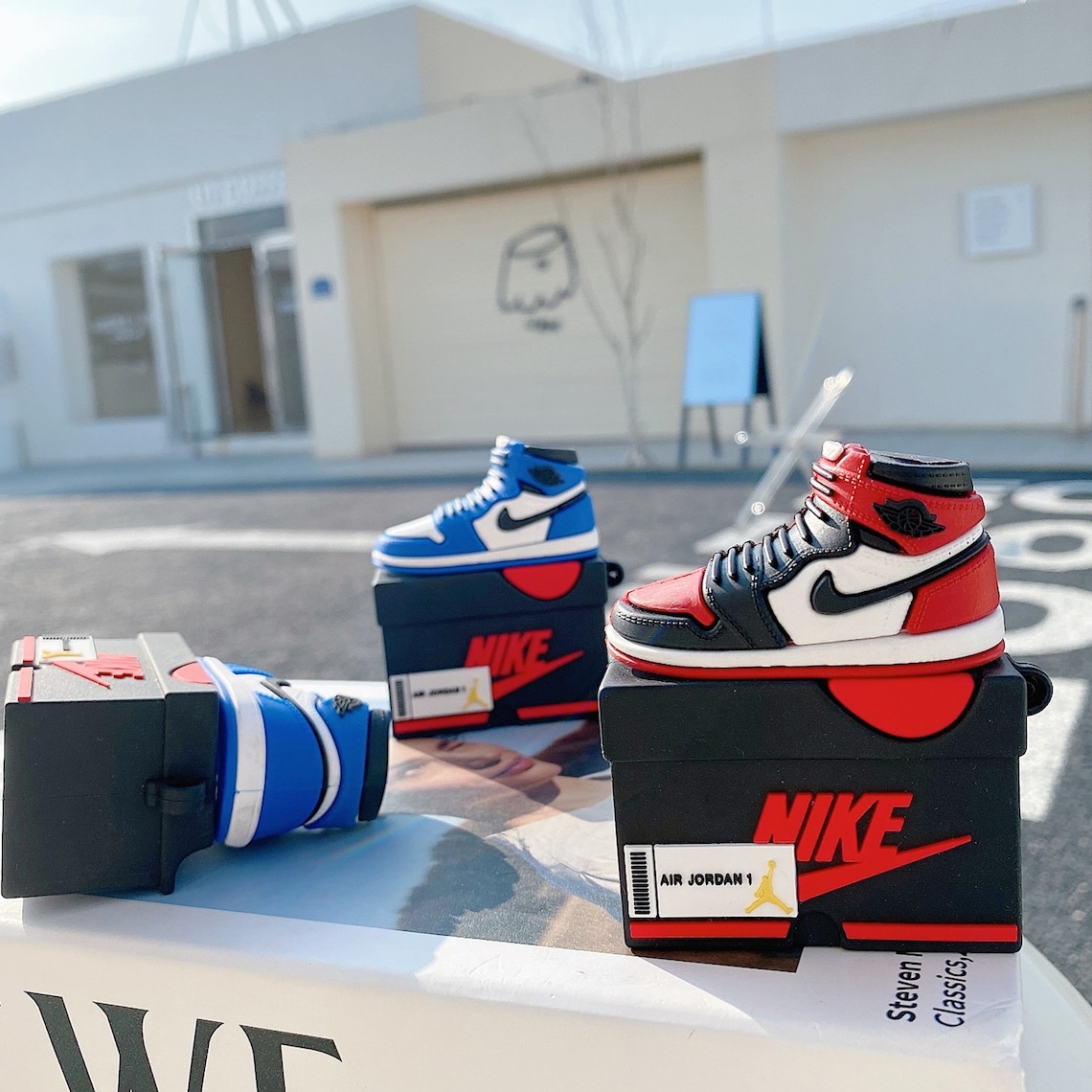 Nike logo Airpods Case with Shoebox design Air Jordan 1 Etsy